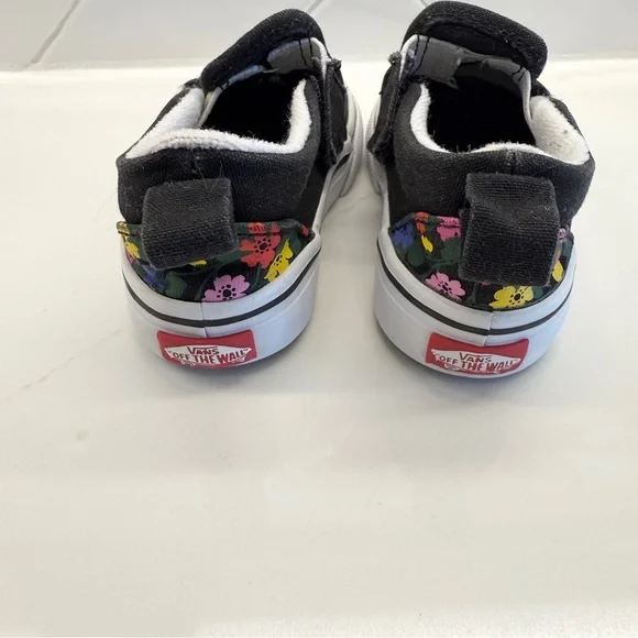 Vans Kids Girls Floral Slip-On Shoes Multicolor Size 5 Casual Canvas Toddler - Picture 3 of 10